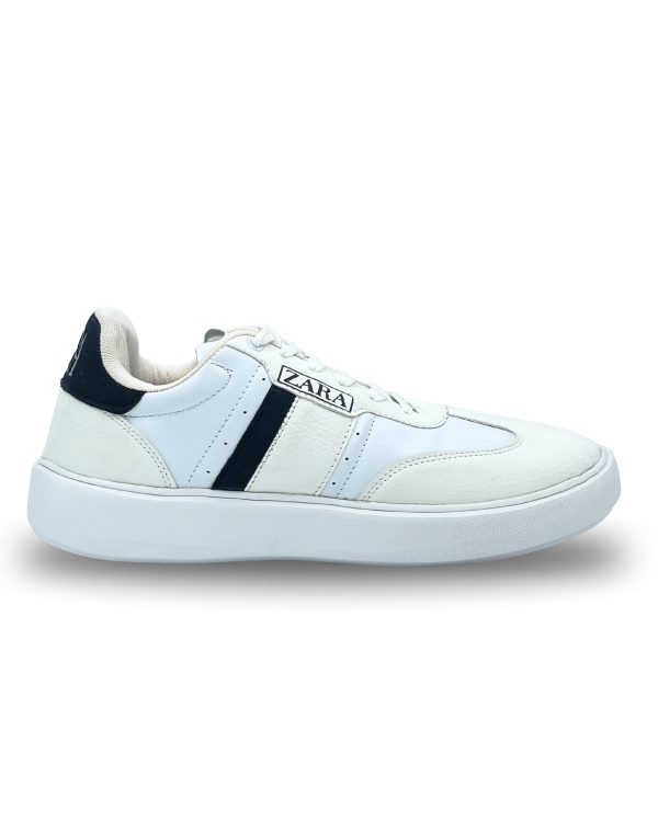کتونی زارا مردانه سفید مشکی کد 04501027