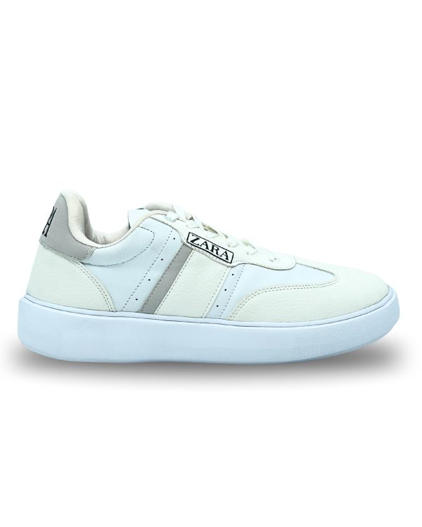 کتونی زارا مردانه سفید طوسی کد 04501026