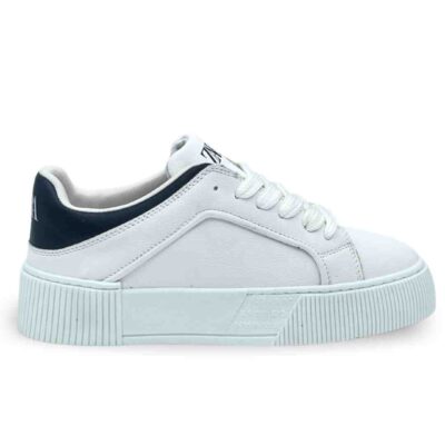 کتونی زارا 1501 مردانه سفید تمام پشت مشکی کد 04401230