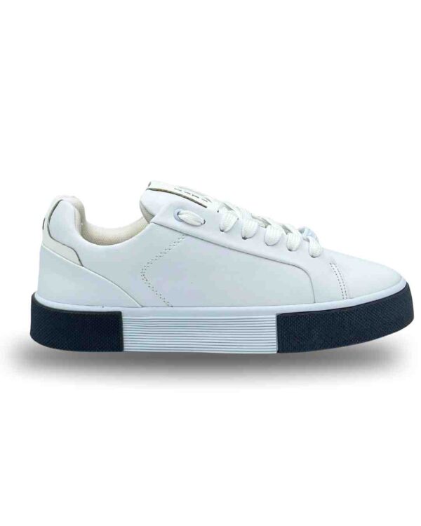 کتونی زارا 2024 مردانه سفید لژ سفید مشکی کد 02301489