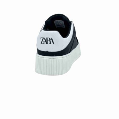 کتونی زارا 1501 مردانه مشکی پشت سفید کد 04401231