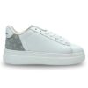 کتونی لویی ویتون مردانه سفید طوسی چاپی کد 021701006