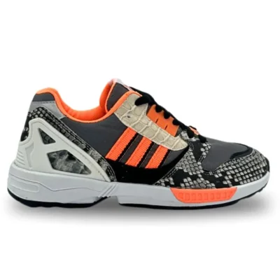 کتونی آدیداس ZX 8000 مردانه پوست ماری نارنجی کد 00221812