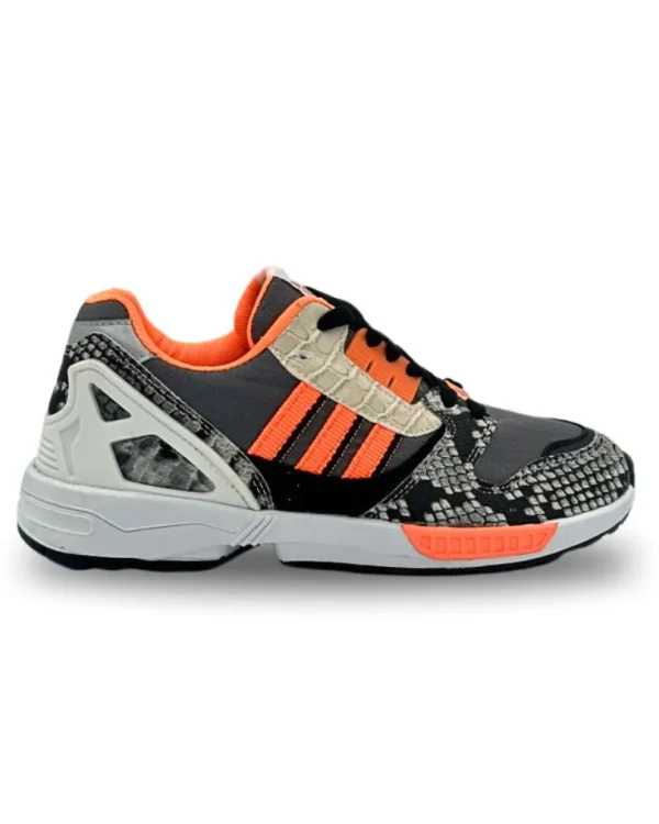 کتونی آدیداس ZX 8000 مردانه پوست ماری نارنجی کد 00221812